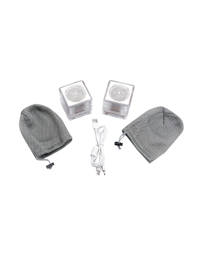 Generic - Yun-Yun Portable Bluetooth Speaker White/Clear - Image 1