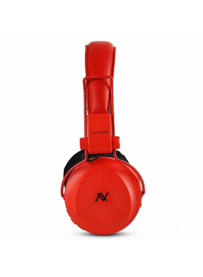 L'avvento Wireless Bluetooth Over-Ear Headphone With Mic Red/Black - Image 3