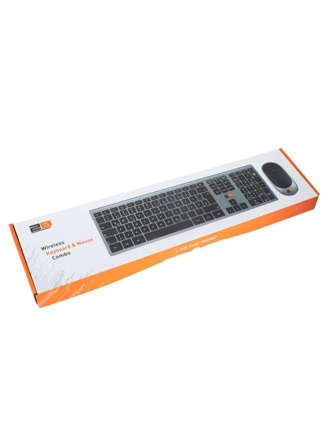 2B - Business Series Wireless Keyboard And Mouse Combo Black/Dark Grey - Image 1