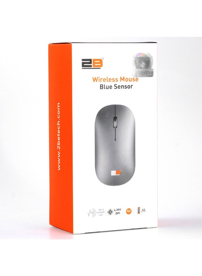 2B MO876 Slim Wireless Optical Mouse Grey - Image 4