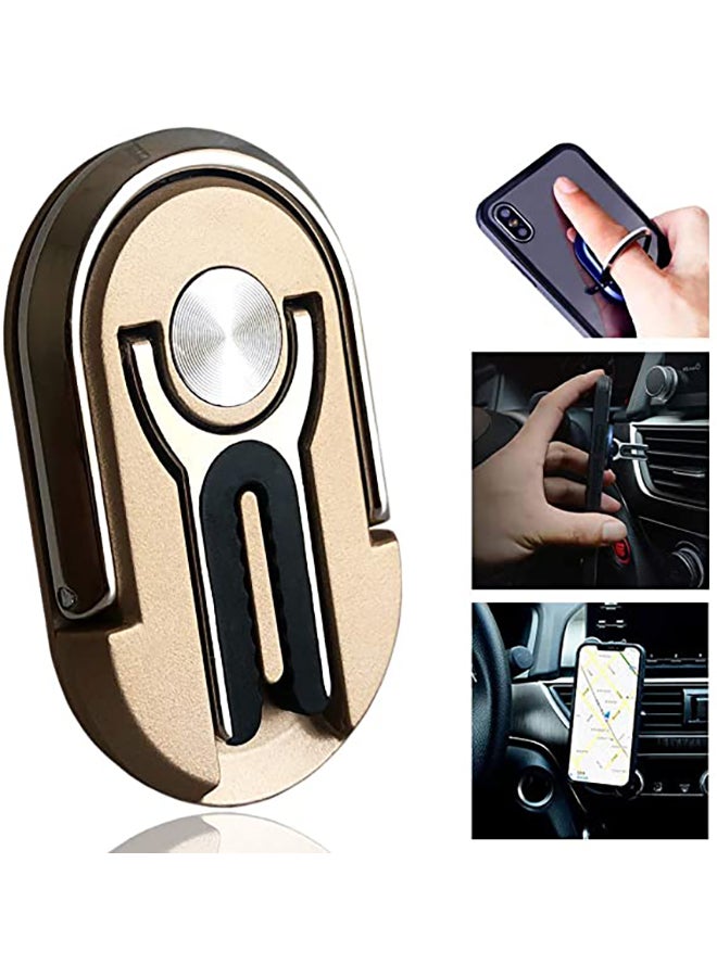 Generic Multipurpose 360 Degree Car Air Vent Grip Mount Stand Rotation Magnetic Finger Ring Phone Holder Bracket Gold  - Image 3