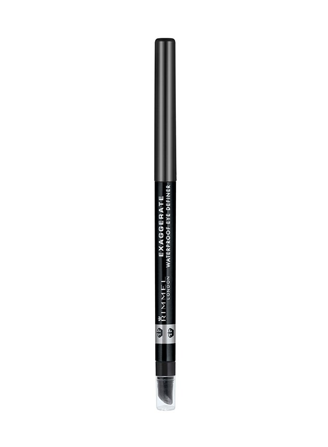 RIMMEL LONDON - Exaggerate Waterproof Eye Pencil With Built-In Smudger 0.28 g 261 Noir - Image 1