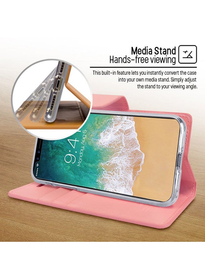 GOOSPERY - Leather Protective Case Cover For iPhone 11 Pro Pink - Image 1