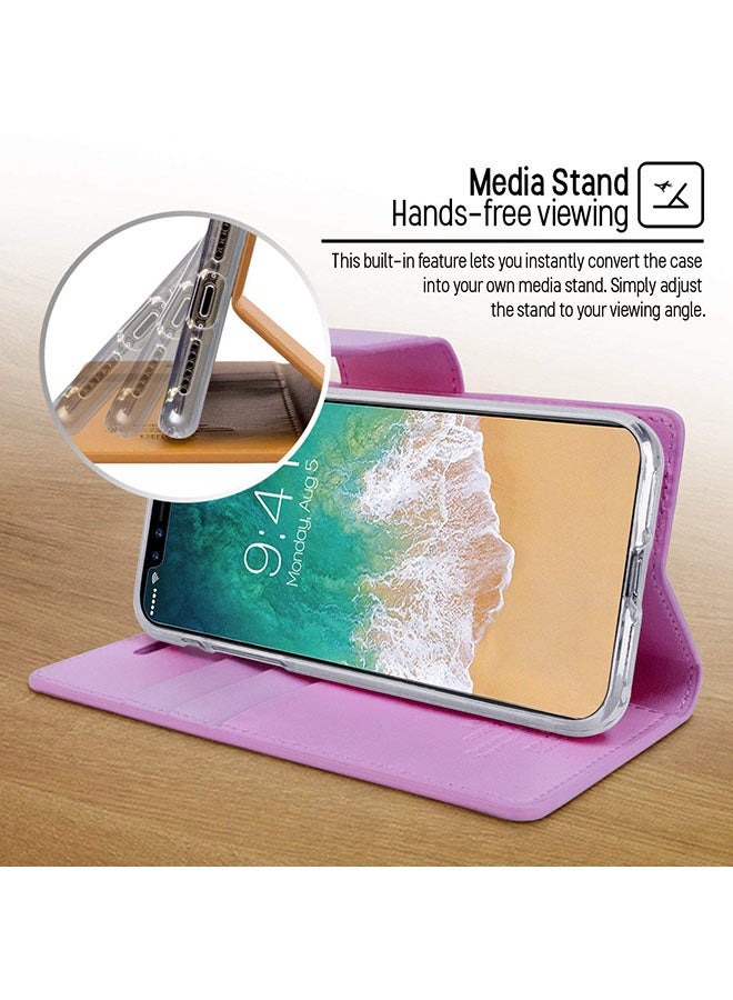 GOOSPERY Leather Protective Case Cover For iPhone 11 Pro Max Purple  - Image 2
