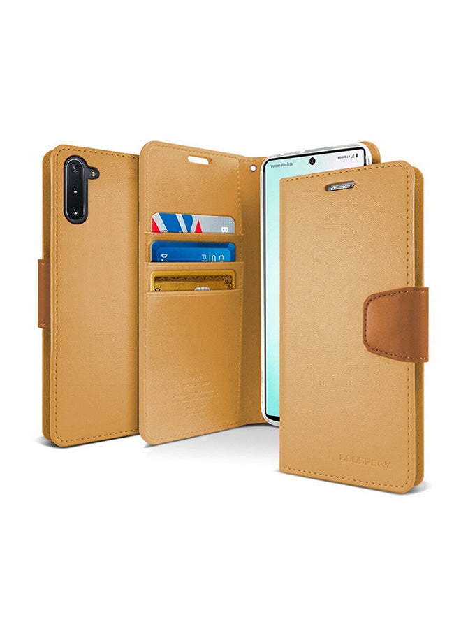 GOOSPERY - Leather Protective Case Cover For Samsung Galaxy Note 10 Light Brown - Image 1