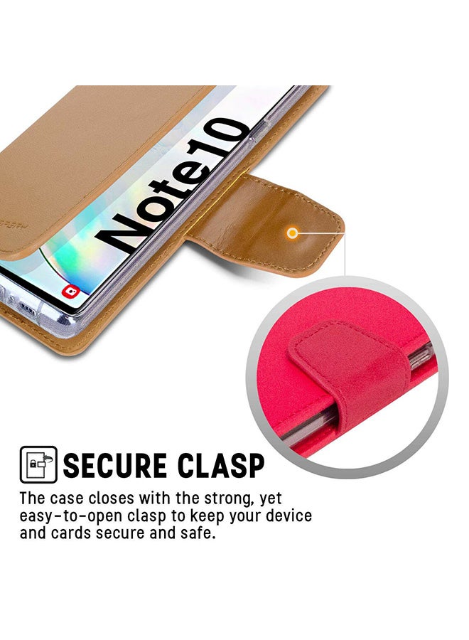 GOOSPERY - Leather Protective Case Cover For Samsung Galaxy Note 10 Light Brown - Image 1