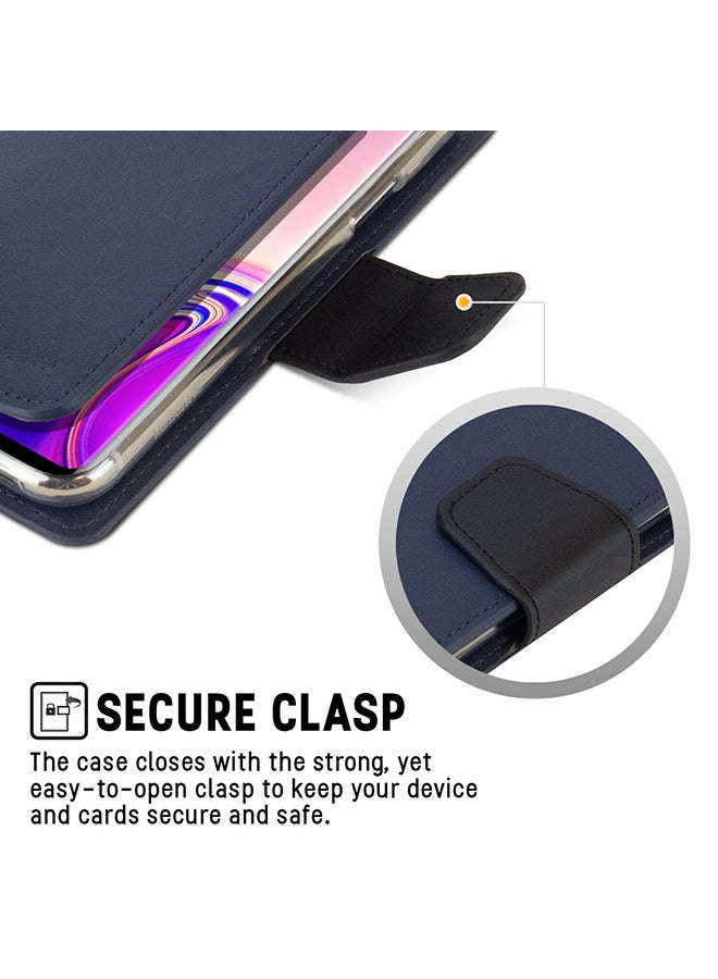 GOOSPERY - Leather Protective Case Cover For Samsung Galaxy Note 10 Plus Blue - Image 1