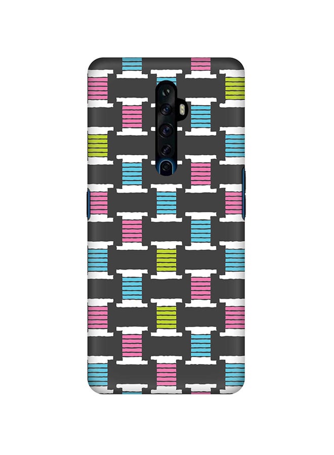 Stylizedd - Slim Snap Basic Series Anti-Scratch Customized Mobile Case Cover For Oppo Reno2 Thread Roll - Image 1