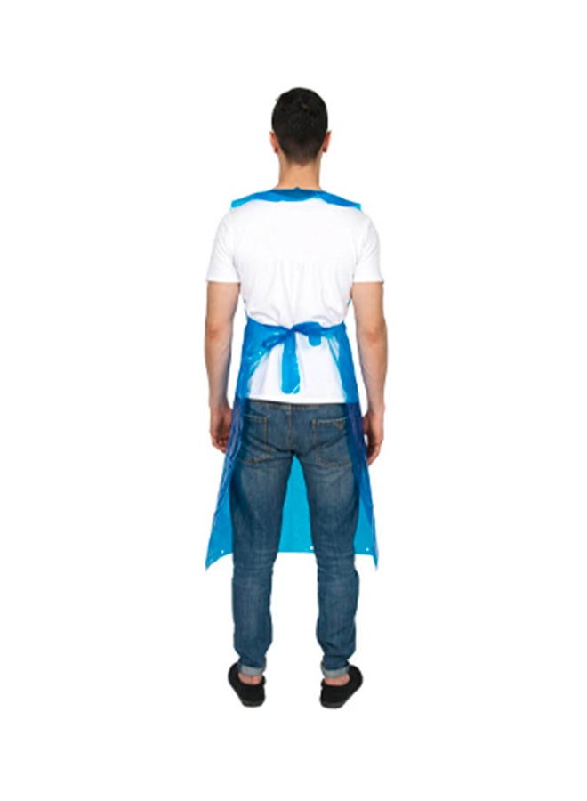 Palm 100-Piece Polyethylene Sleeveless Waterproof Disposable Apron Blue 70x150centimeter - Image 2