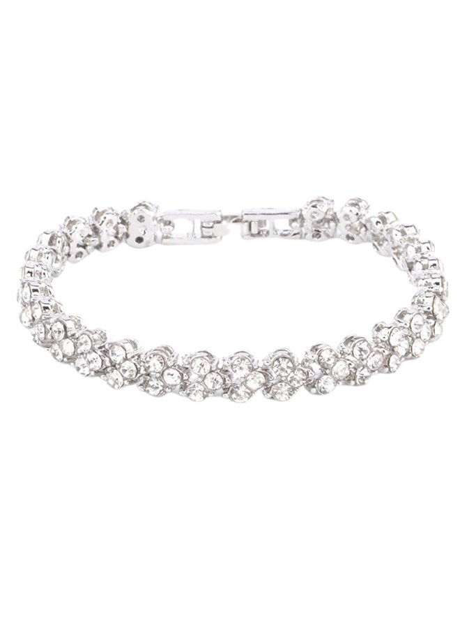 Beauenty 925 Sterling Silver Roman Style Crystal Bracelet  - Image 1