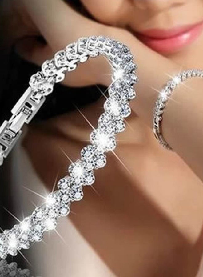Beauenty 925 Sterling Silver Roman Style Crystal Bracelet  - Image 2