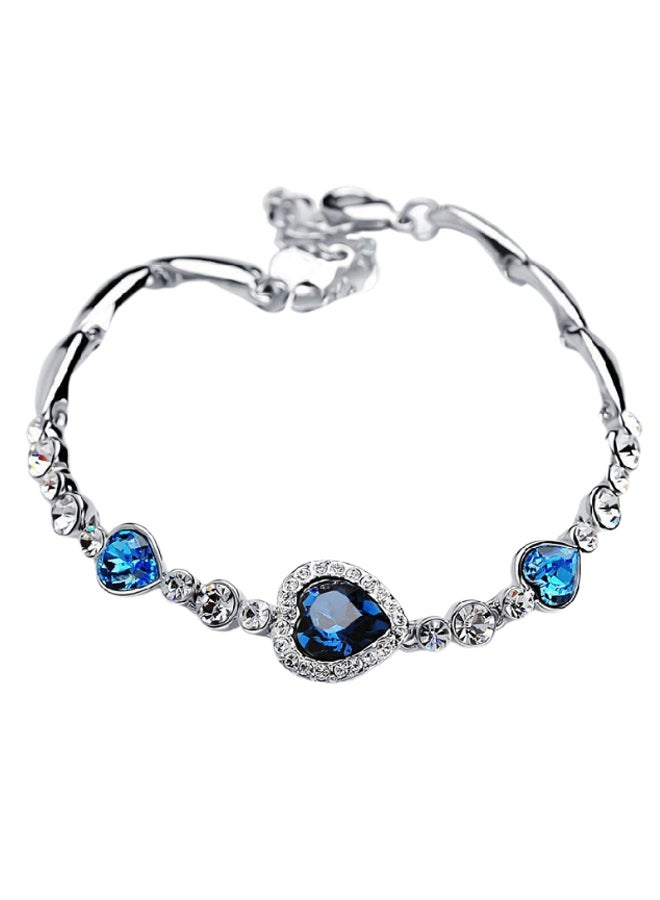 Beauenty Crystal Rhinestone Heart Design Bracelet  - Image 1