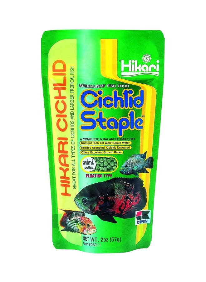 Hikari Cichlid Staple Mini Fish Floating Pellet Green - Image 1