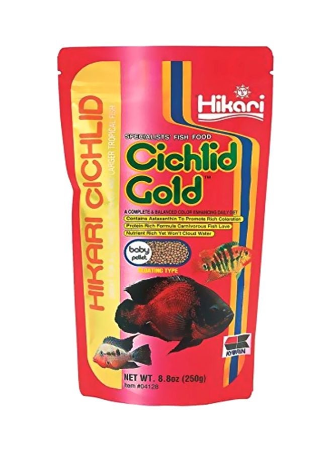 Hikari Cichlid Gold Mini Fish Floating Pellet Brown - Image 1