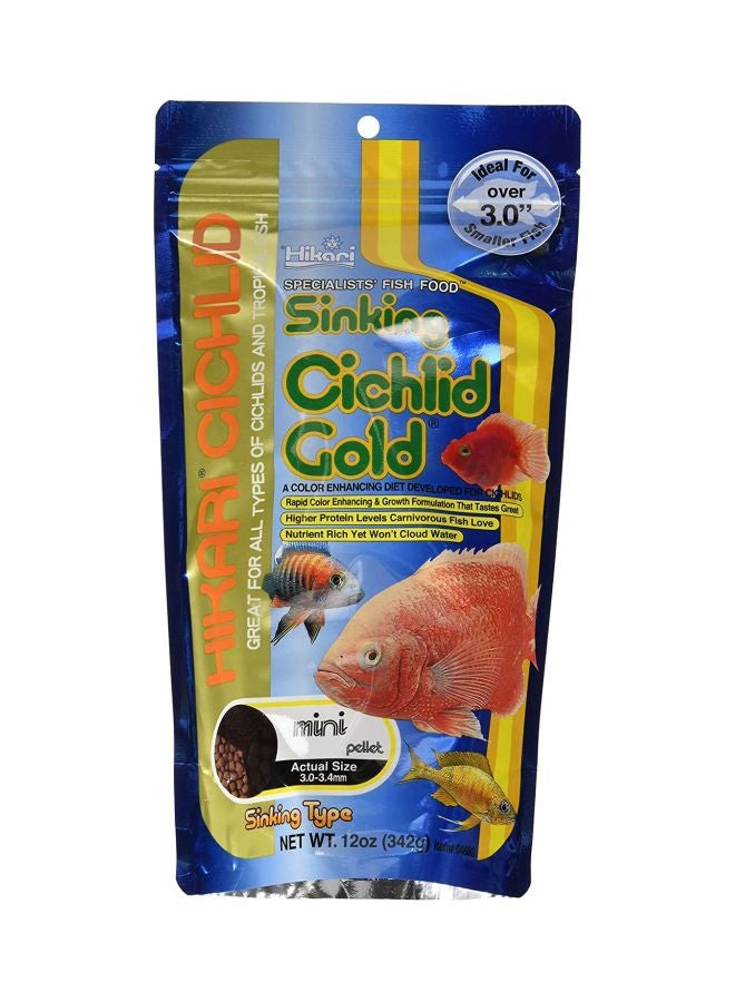 هيكاري حبيبات طعام على شكل سمكة ذهبية غارقة من سيتشليد بني - Image 1