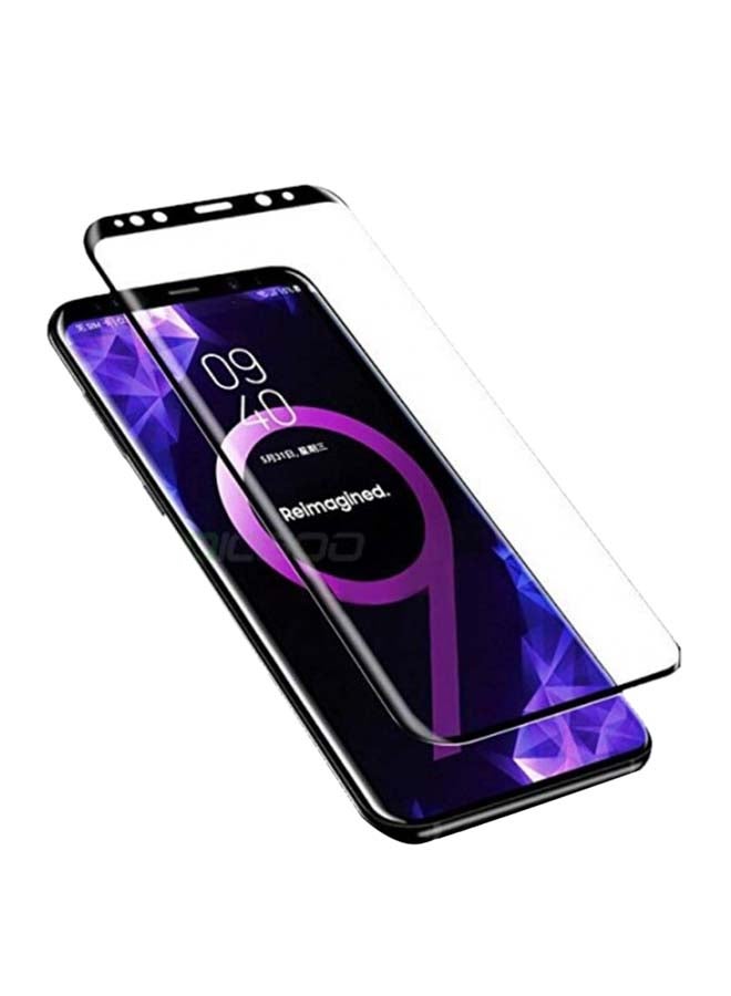 Tempered Glass - Tempered Glass Screen Protector For Samsung Galaxy S9 Black/Clear - Image 1