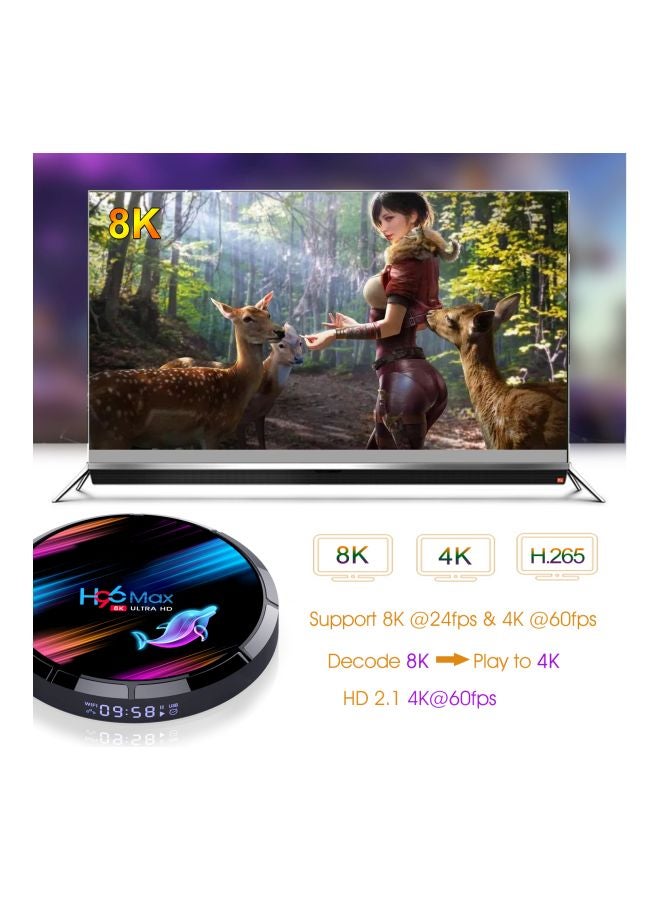 أتش 96 جهاز تي في سيت توب بوكس ماكس X3 يعمل بنظام أندرويد 9.0 V7493UK-64G أسود  - Image 4