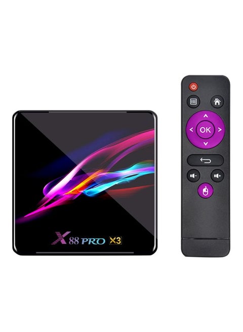 تي في بوكس ذكي بنظام أندرويد  9 طراز X88 Pro X3 V7491UK-32G أسود