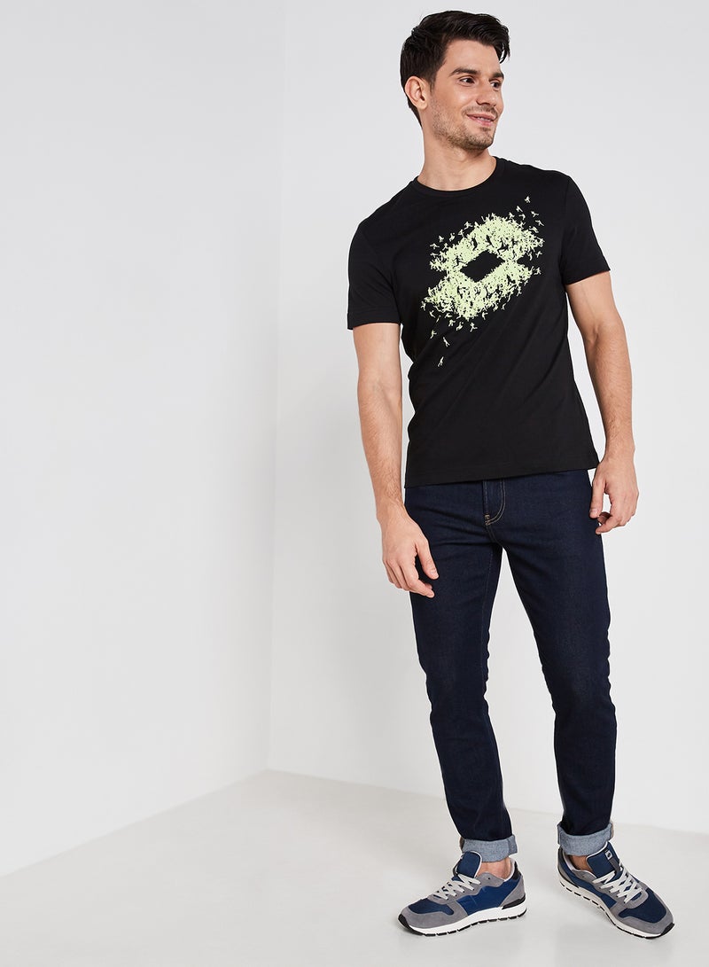 لوتو تيشيرت L73 III أسود/أصفر - Image 3