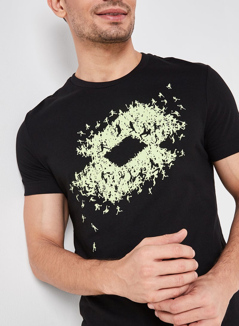 لوتو تيشيرت L73 III أسود/أصفر - Image 4