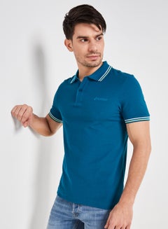 LOTTO L73 Polo T-Shirt Blue  - Image 1