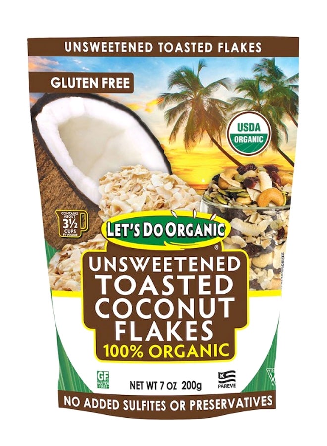 Edwardson Organic Unsweetened Toasted Coconut Flakes 7ounce