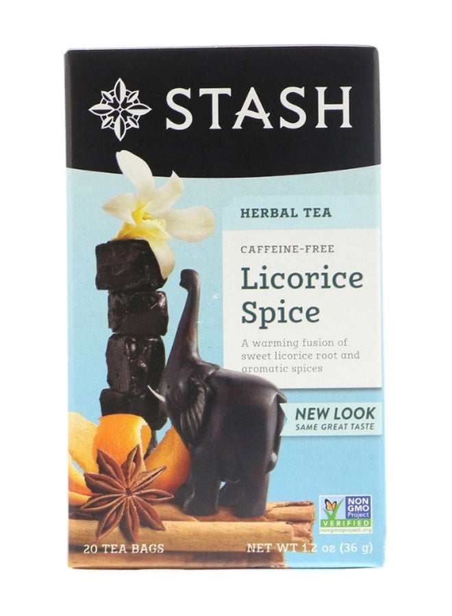 Stash Tea Licorice Spice Herbal Tea 20 Teabags 1.2ounce - Image 1