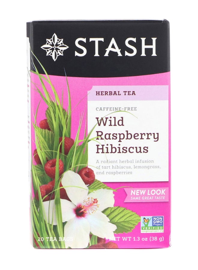 Wild Raspberry Hibiscus Herbal Tea 20 Bags 1.3ounce - v1588875770/N37384869A_1