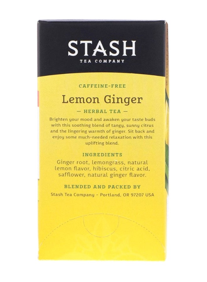 Stash Tea 20 Lemon Ginger Herbal Tea Bags 1.1ounce - Image 2
