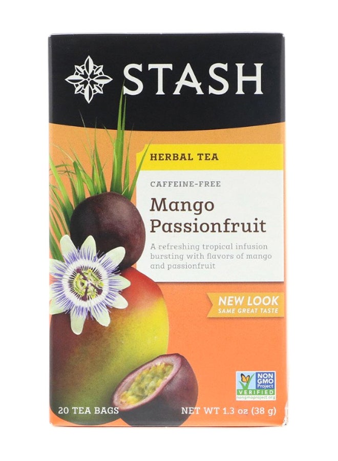 Stash Tea Mango Passionfruit Herbal Tea  20 Teabags Mango - Image 1