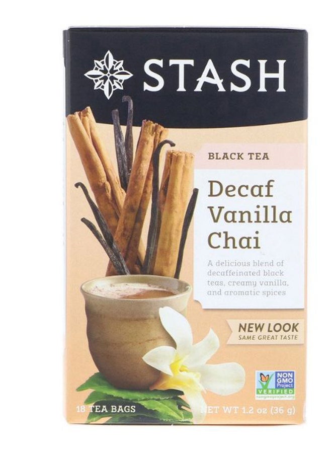 Stash Tea Decaf Vanilla Chai 18 Teabags 1.2ounce Vanilla