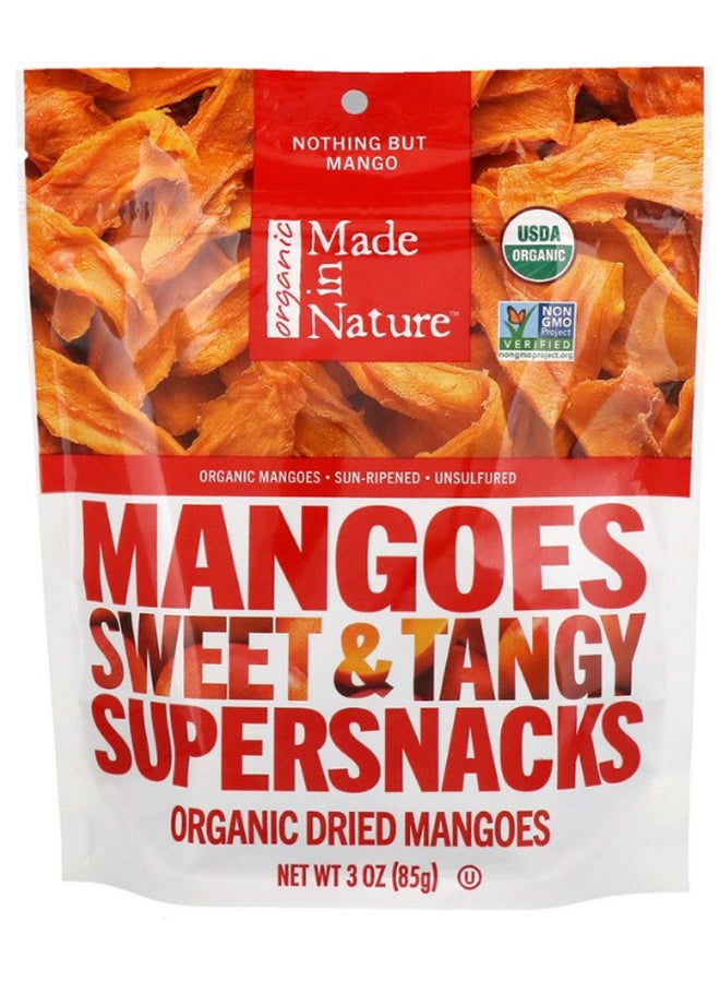 MADE IN NATURE Dried Mangoes Sweet And Tangy Supersnacks 85grams - Image 1