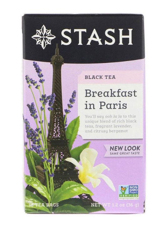 Stash Tea - 18 Breakfast in Paris Tea Bags 1.2ounce - Image 1