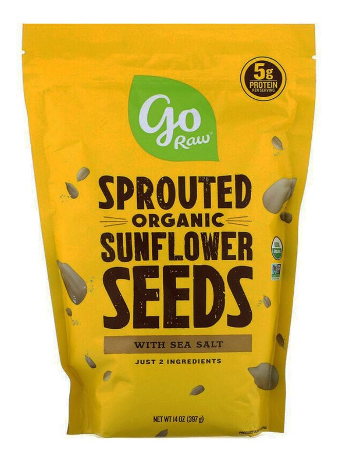 Go Raw Organic Sprouted Sea Salt Sunflower Seed 397grams - Image 1