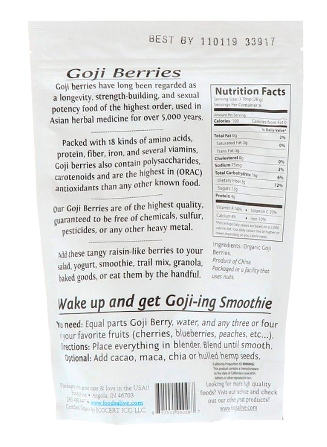 Foods Alive Goji Berries 227grams - Image 2