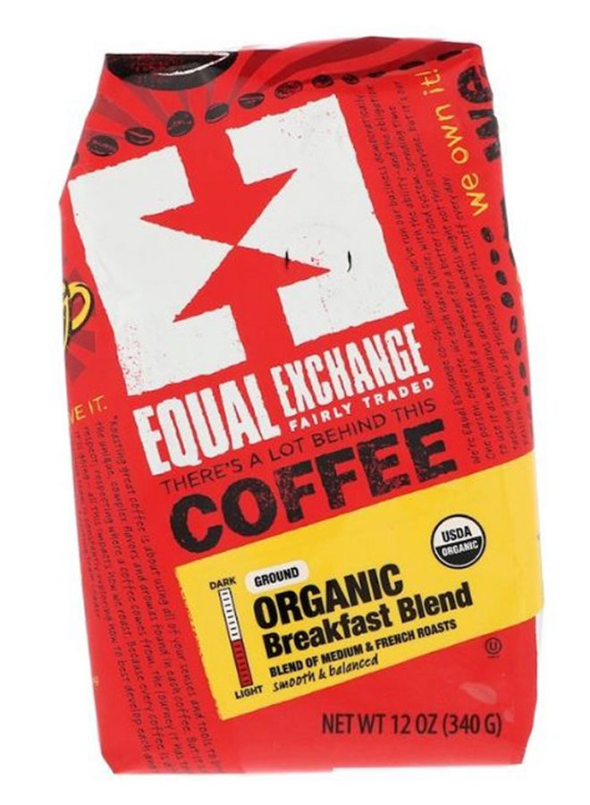 Equal Exchange Breakfast Blend French Roast Organic Ground Coffee 340grams - Image 1