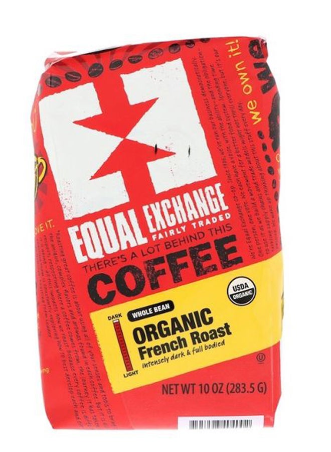Equal Exchange Organic Whole Bean French Roast Coffee 283.5grams - Image 1