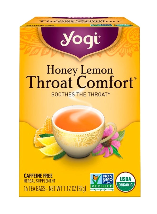 Yogi Tea - 16 Throat Comfort Honey Lemon Tea Bags 1.12ounce - Image 1