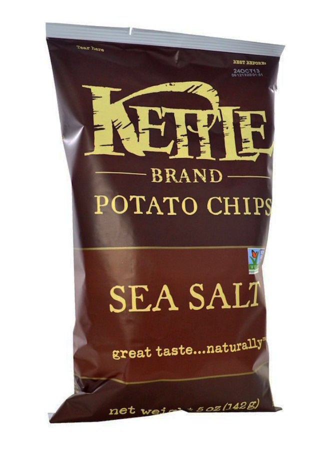 KETTLE Sea Salt Potato Chips 142grams - Image 1