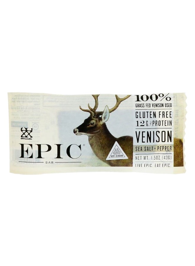 Epic Pack of 12 Venison Sea Salt Pepper Bar  - Image 1