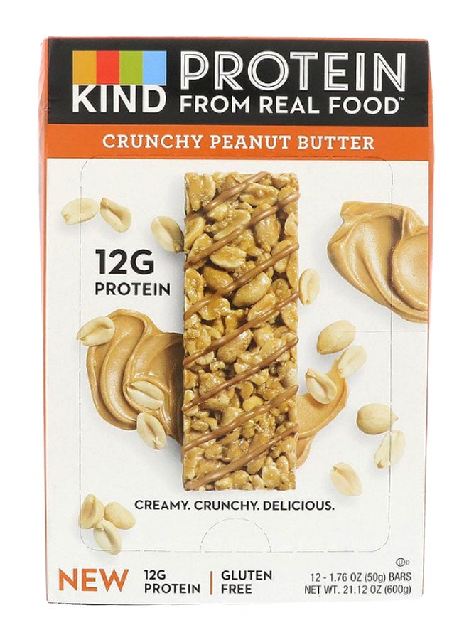 KIND Pack Of 12 Crunchy Peanut Butter Nut Flavour Protein Bar - Image 2
