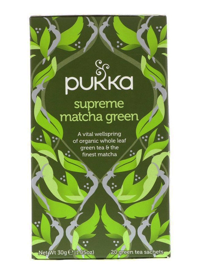 Pukka Supreme Matcha Green Tea - 20 Sachets 0.05 Oz (1.5 G) Each  - Image 1