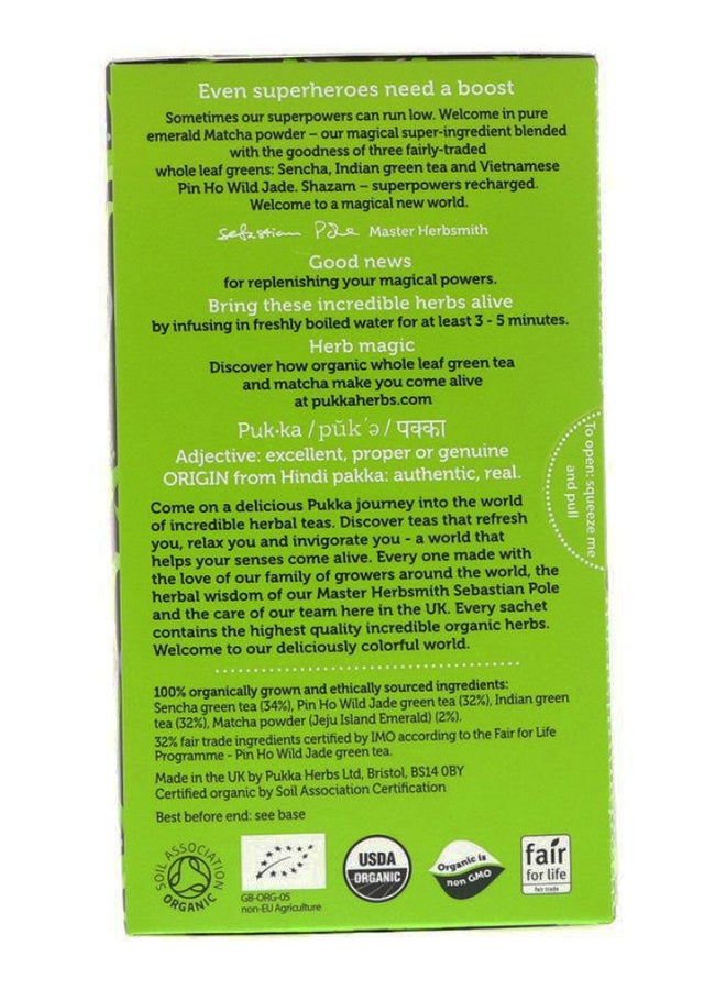 Pukka Supreme Matcha Green Tea - 20 Sachets 0.05 Oz (1.5 G) Each  - Image 2