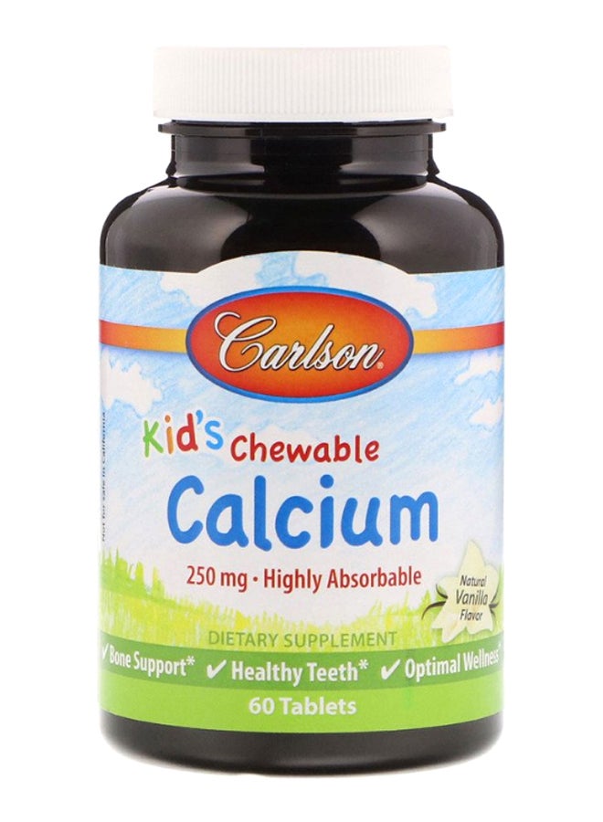 Carlson Labs Natural Vanilla Chewable Calcium - 60 Tablets  - Image 1