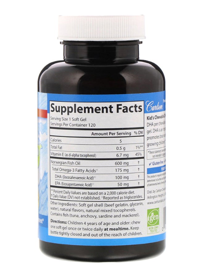 Carlson Labs - Kids Chewable DHA - 120 Softgel - Image 1