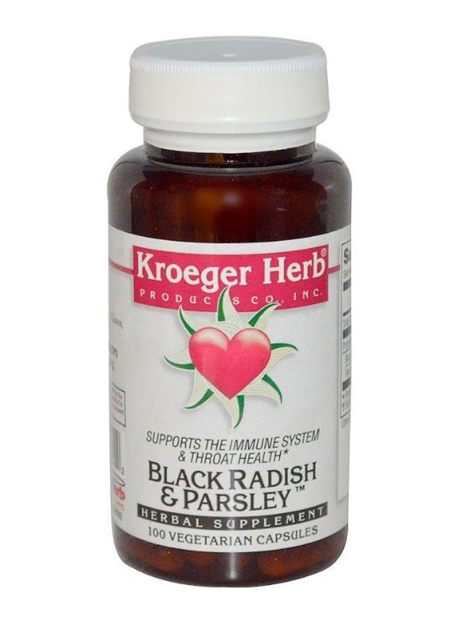 كروجر هيرب كو مكمل غذائي بخلاصة الفجل الأسود والبقدونس لدعم القلب - 100 كبسولة - Image 1