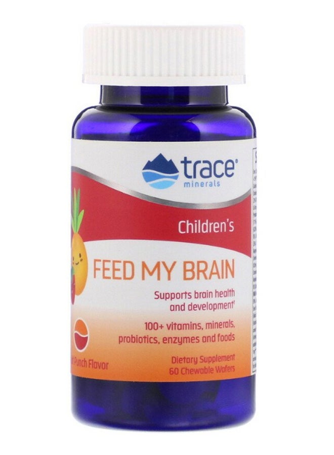 Trace Minerals Research Feed My Brain Fruit Punch - 60 Chewable Wafers  - Image 1