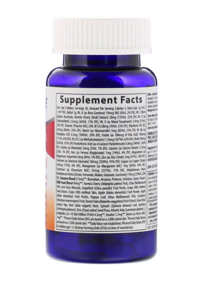 Trace Minerals Research Feed My Brain Fruit Punch - 60 Chewable Wafers  - Image 2