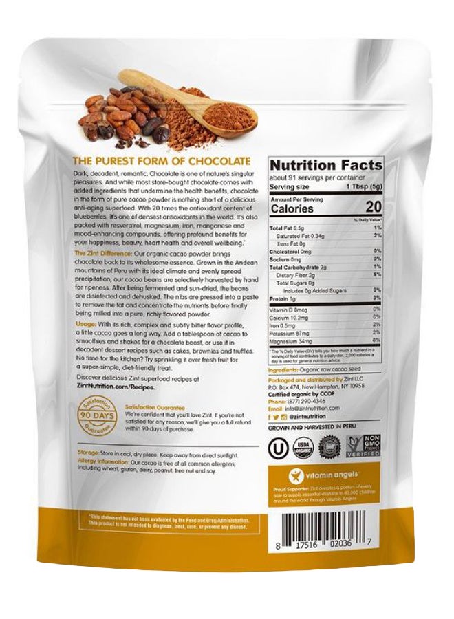 Zint - Raw Organic Cacao Powder - Image 1