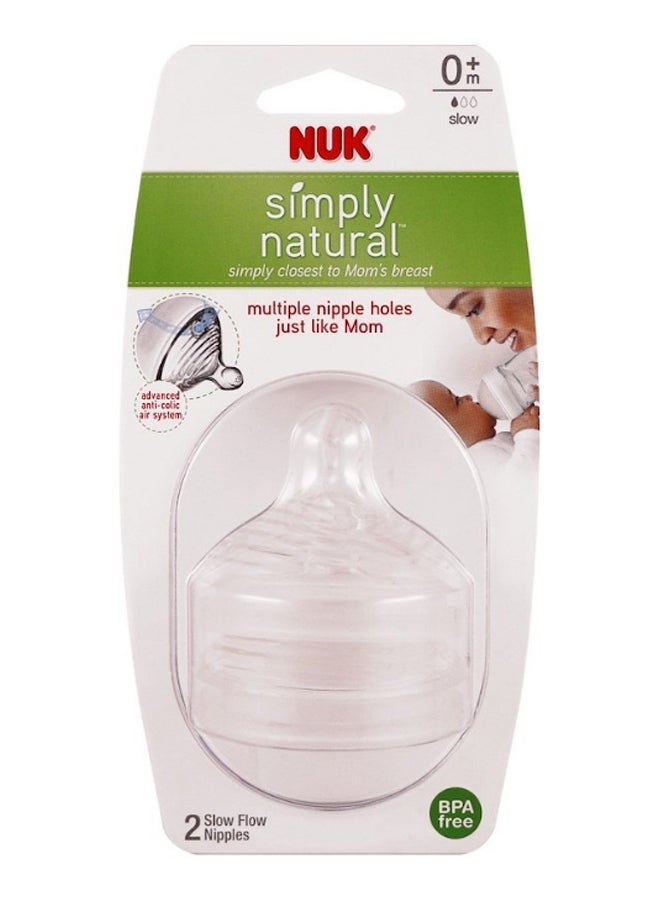 NUK Pack Of 2 Slow Flow Nipple - Image 2